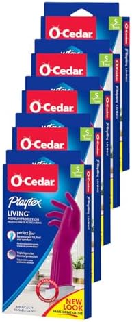 Guantes de Limpieza Reutilizables de Goma Playtex Living (Pequeño, 5 Pares), Guantes Premium para Protección en el Hogar - imagen 1