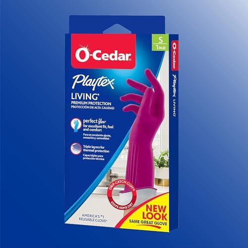 Guantes de Limpieza Reutilizables de Goma Playtex Living (Pequeño, 5 Pares), Guantes Premium para Protección en el Hogar - imagen 5