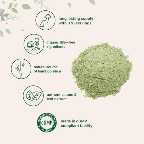 Polvo de Extracto de Bambú Orgánico Micro Ingredients, 8oz (378 Porciones) | Suplementos de Sílice y Minerales de Planta de Bambú | Extracto Natural - imagen 4