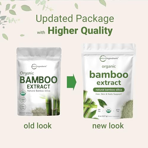 Polvo de Extracto de Bambú Orgánico Micro Ingredients, 8oz (378 Porciones) | Suplementos de Sílice y Minerales de Planta de Bambú | Extracto Natural - imagen 5