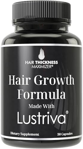 Suplemento para el Crecimiento del Cabello Lustriva - Comprobado Clínicamente en Estudio Doble Ciego. Para Hombres y Mujeres. Enriquecido con Biotina - imagen 1