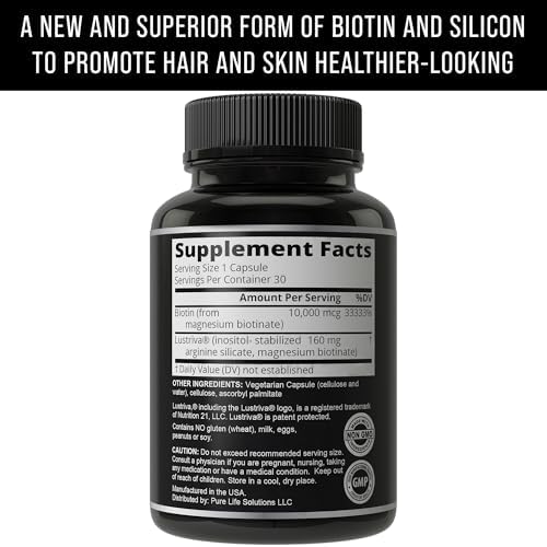 Suplemento para el Crecimiento del Cabello Lustriva - Comprobado Clínicamente en Estudio Doble Ciego. Para Hombres y Mujeres. Enriquecido con Biotina - imagen 6