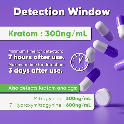 Kit de Prueba de Dip Kratom SAFE LIFE | Detección de Mitraginina en Orina, Corte de 300 ng/mL [Paquete de 10] - imagen 2