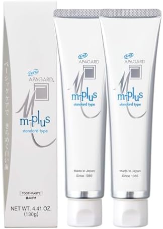 Pasta de Dientes APAGARD® M-Plus con Nano-Hidroxiapatita para Dientes Más Blancos, Sin Flúor, 125g, Sabor Menta Suave, Paquete de 2 - imagen 1