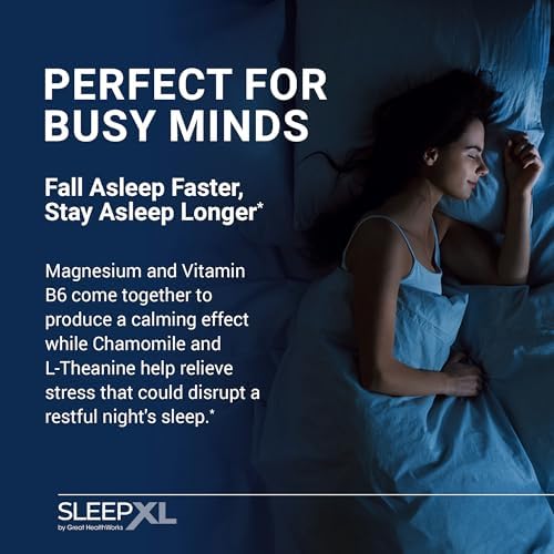 Suplemento para Dormir SleepXL - Fórmula No Adictiva para Dormir Más Rápido y Mejor - 5 Ingredientes Clave: Melatonina, L-Teanina, Manzanilla, - imagen 3