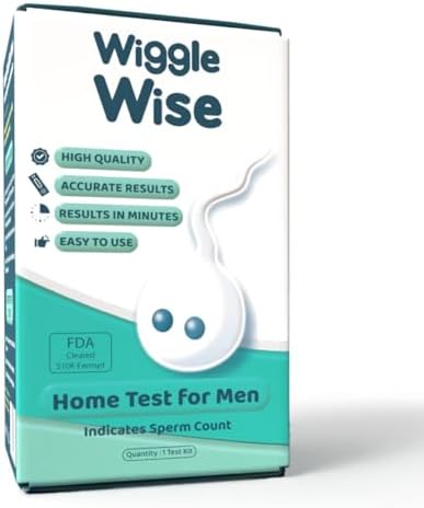 Kit de Prueba de Fertilidad Wiggle Wise para Hombres – Análisis de Semen en Casa – Mide el Conteo de Espermatozoides Normal o Bajo – Rápido, Privado - imagen 1