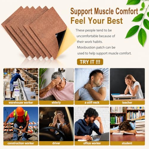 Parche de Moxibustión TAI REN YI 100 Piezas - Autocalentable para Cuello, Hombros, Espalda y Rodillas - Alivio y Relajación para Músculos Cansados - imagen 5