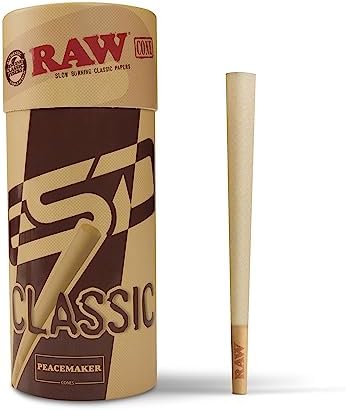 Conos RAW Peacemaker Clásicos | Paquete de 54 | Más grandes que el tamaño King - 100% Naturales, Veganos y Pre-enrollados para tu comodidad - imagen 1