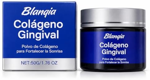 Polvo Dental Blanqia de Colágeno para Encías y Dientes, Polvo de Hidroxiapatita Sin Flúor, Cuidado Oral de Menta para Esmalte y Soporte Diario de - imagen 1