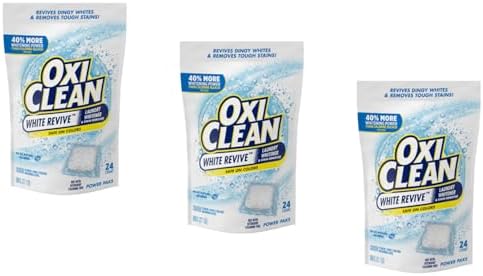 OxiClean Blanqueador y Quitamanchas para Ropa Blanca, Seguro para Colores, Paquete de 24 Cápsulas (Paquete de 3), Libre de Cloro - imagen 1