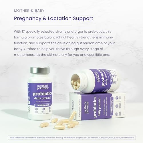 Probióticos Prenatales para Mujeres | 30 Mil millones de CFU, 17 Cepas + Prebióticos Orgánicos | Apoya la Digestión, Salud Intestinal e Inmunológica - imagen 6
