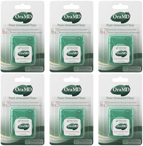 Hilo Dental OraMD Sin Cera 54.6 Yardas - Libre de PFAS y Químicos, Resistente al Desgarro - Sin Fragancia, Limpieza Ultraclean - Protección para - imagen 1