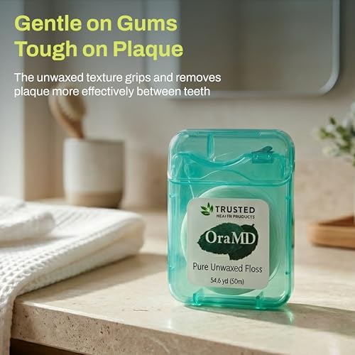 Hilo Dental OraMD Sin Cera 54.6 Yardas - Libre de PFAS y Químicos, Resistente al Desgarro - Sin Fragancia, Limpieza Ultraclean - Protección para - imagen 4