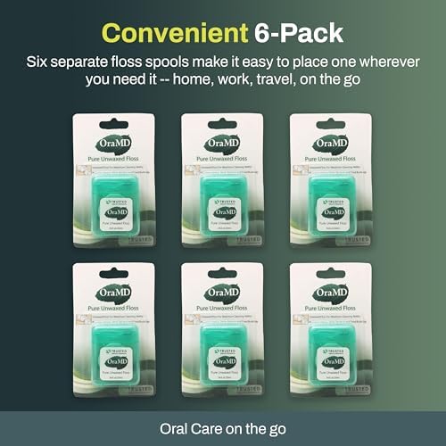 Hilo Dental OraMD Sin Cera 54.6 Yardas - Libre de PFAS y Químicos, Resistente al Desgarro - Sin Fragancia, Limpieza Ultraclean - Protección para - imagen 7