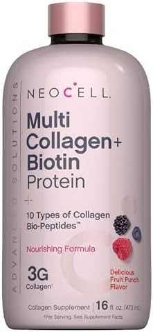 NeoCell Colágeno Líquido Multi Peptidos | 16 fl oz | con Biotina | Fórmula Avanzada | 10 Tipos de Bio-Péptidos | Para Cabello, Piel y Uñas - imagen 1