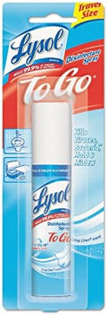 Spray Desinfectante Lysol para Llevar, Aroma a Ropa Fresca, 1 Onza (Paquete de 8) - imagen 1