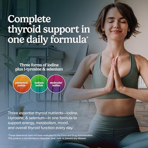 Terry Naturally Cuidado de Tiroides Plus - Yodo + L-Tirosina, 60 Cápsulas - Suplemento para la Tiroides con Selenio, Promueve Energía y Metabolismo - - imagen 2