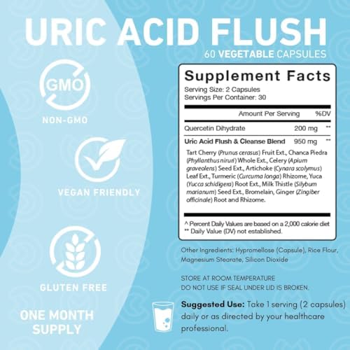 Cápsulas PUREFINITY para Limpiar y Aclarar Ácido Úrico – Soporte Diario para Articulaciones con Extracto de Cereza Ácida, Cúrcuma, Semilla de Apio, - imagen 4