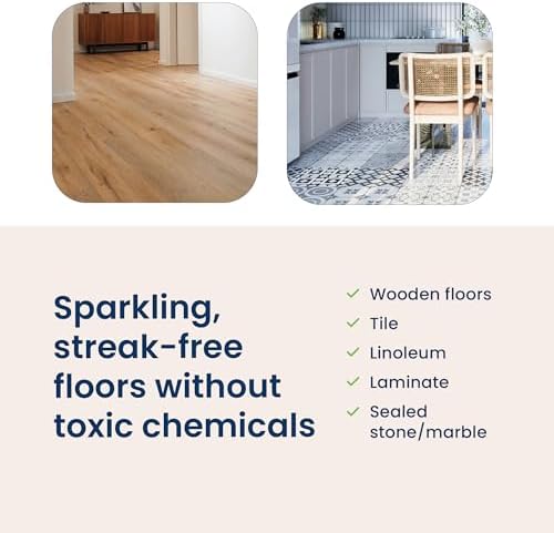 Kit de Limpiador de Piso Truly Free - Solución de Limpieza a Base de Plantas - Limpiador Multiuso para Madera, Cerámica, Concreto (Botella - imagen 8