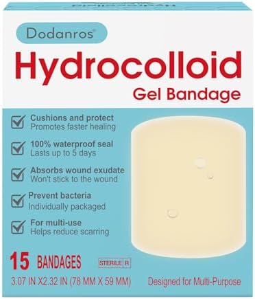 Curitas Hidrocoloides Avanzadas Dodanros para Cicatrización Rápida, 15 Piezas, 3.07 x 2.32 in - imagen 1