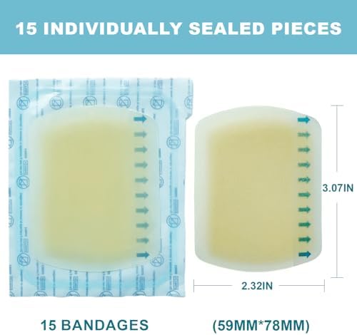 Curitas Hidrocoloides Avanzadas Dodanros para Cicatrización Rápida, 15 Piezas, 3.07 x 2.32 in - imagen 3