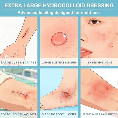 Curitas Hidrocoloides Avanzadas Dodanros para Cicatrización Rápida, 15 Piezas, 3.07 x 2.32 in - imagen 5