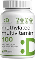 SUPLEMENTO DEAL Multivitamínico Metilado para Hombres y Mujeres, 240 Cápsulas | 100% DV Vitaminas y Minerales | Complejo B Activado y Minerales - imagen 1