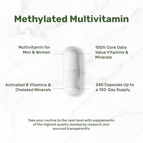 SUPLEMENTO DEAL Multivitamínico Metilado para Hombres y Mujeres, 240 Cápsulas | 100% DV Vitaminas y Minerales | Complejo B Activado y Minerales - imagen 3