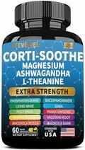 Suplemento Corti-Soothe para el Control del Cortisol en Hombres y Mujeres con Magnesio Glicinato, L-Teanina y Fosfatidilserina - Apoyo para el Sueño - imagen 1