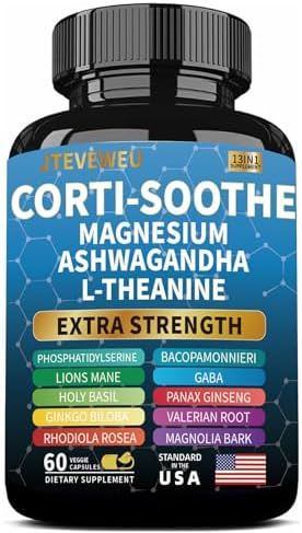 Suplemento Corti-Soothe para el Control del Cortisol en Hombres y Mujeres con Magnesio Glicinato, L-Teanina y Fosfatidilserina - Apoyo para el Sueño - imagen 1