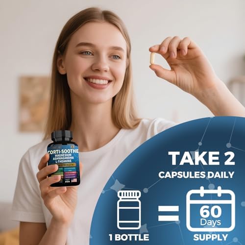 Suplemento Corti-Soothe para el Control del Cortisol en Hombres y Mujeres con Magnesio Glicinato, L-Teanina y Fosfatidilserina - Apoyo para el Sueño - imagen 5