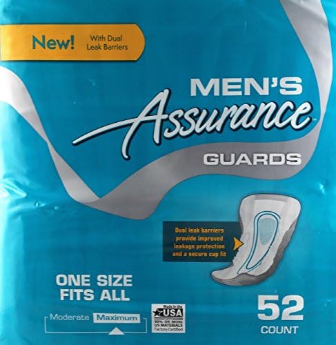 Guardias para Hombre Assurance - Paquete de 52 - Nueva Mejora con Doble Barrera Antifugas - imagen 1