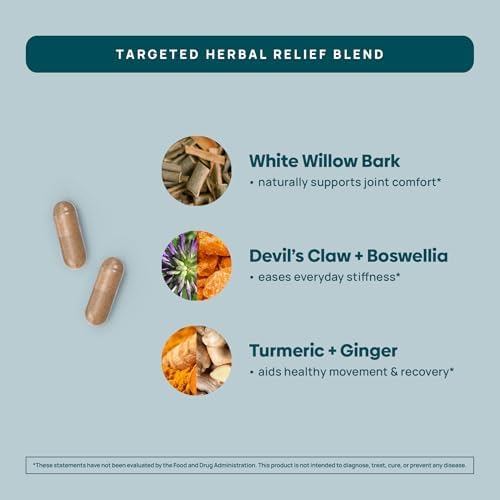 Stay-Well Naturals Alivio del Dolor - Extracto de Corteza de Sauce Blanco, Garra del Diablo, Cúrcuma, Boswellia, Bromelina y Jengibre - Mezcla - imagen 3