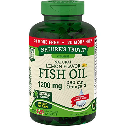 Aceite de Pescado Sin Eructos Nature's Truth 2400mg | 250 Cápsulas Blandas | 720 mg Omega 3 | Suplemento Natural Sabor Limón | Sin OGM y Sin Gluten - imagen 3