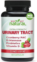 Why Not Natural Pastillas 5 en 1 para UTI con D-Mannosa, Extracto de Arándano PAC, Probióticos y Vitamina D - Fórmula de Salud Urinaria para Mujeres - imagen 1