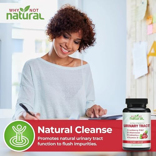 Why Not Natural Pastillas 5 en 1 para UTI con D-Mannosa, Extracto de Arándano PAC, Probióticos y Vitamina D - Fórmula de Salud Urinaria para Mujeres - imagen 3