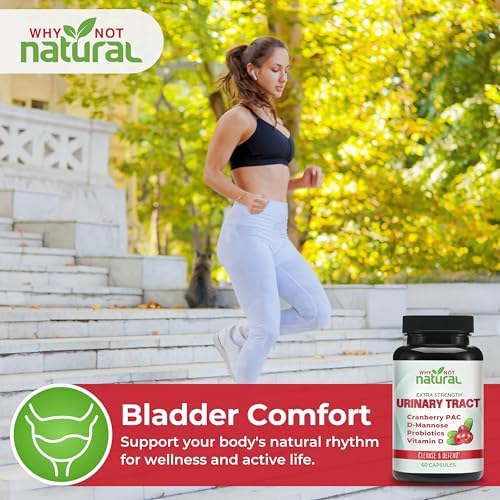 Why Not Natural Pastillas 5 en 1 para UTI con D-Mannosa, Extracto de Arándano PAC, Probióticos y Vitamina D - Fórmula de Salud Urinaria para Mujeres - imagen 6