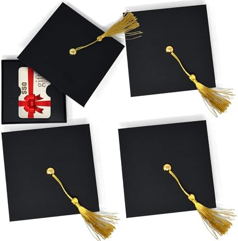 Caja Porta Tarjetas de Regalo en Forma de Gorro de Graduación con Borla, Paquete de 6, Suministros para Fiestas de Graduación - imagen 1