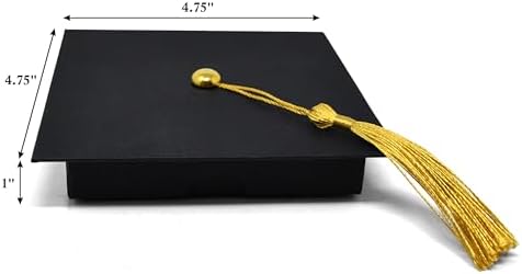 Caja Porta Tarjetas de Regalo en Forma de Gorro de Graduación con Borla, Paquete de 6, Suministros para Fiestas de Graduación - imagen 2
