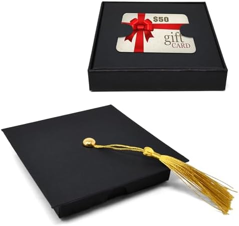 Caja Porta Tarjetas de Regalo en Forma de Gorro de Graduación con Borla, Paquete de 6, Suministros para Fiestas de Graduación - imagen 3