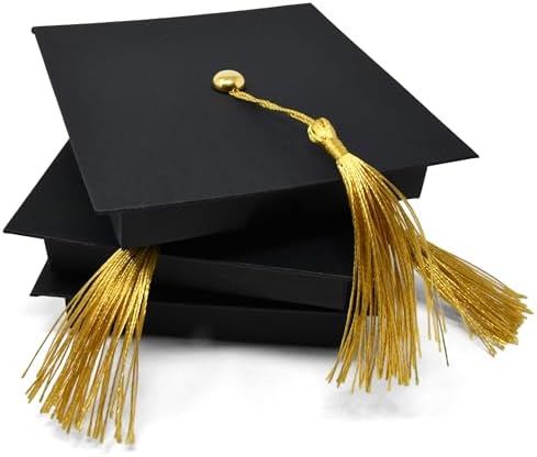 Caja Porta Tarjetas de Regalo en Forma de Gorro de Graduación con Borla, Paquete de 6, Suministros para Fiestas de Graduación - imagen 4