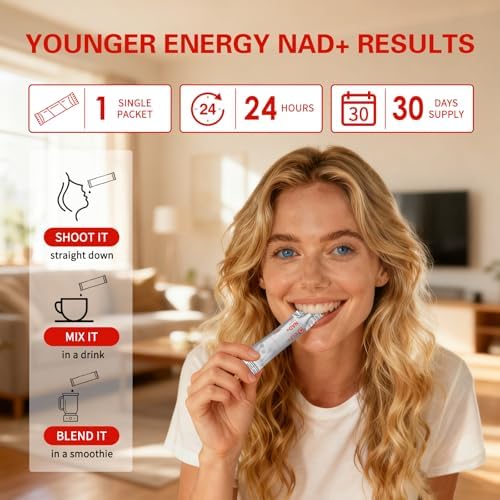 Suplemento Líquido DNOUHN NAD 1500mg, Nicotinamida Ribósido y Resveratrol con PQQ, Suplemento para Energía Celular y Antienvejecimiento, 30 Paquetes - imagen 6