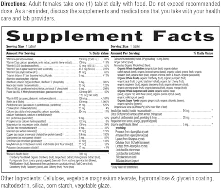 Multivitamínico Daily 1 para Mujeres Country Life con Hierro, Arándano, Probióticos y Enzimas Digestivas - Fórmula Sin Gluten, 60 Tabletas - imagen 8