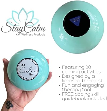 The Calm Ball – Bola mágica diseñada por terapeutas con 20 estrategias de calma y guía – Herramienta de regulación emocional y regalo de salud mental - imagen 2
