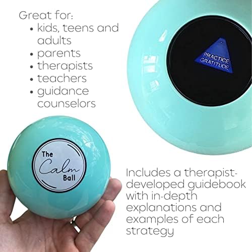 The Calm Ball – Bola mágica diseñada por terapeutas con 20 estrategias de calma y guía – Herramienta de regulación emocional y regalo de salud mental - imagen 3