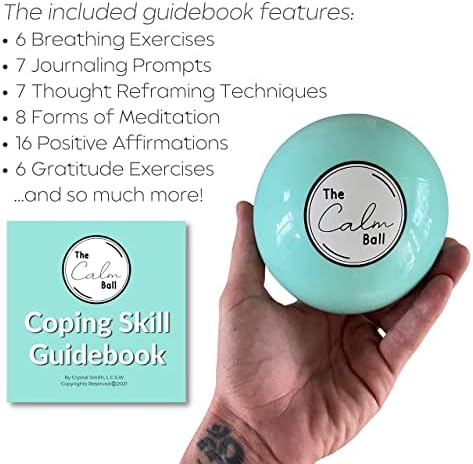 The Calm Ball – Bola mágica diseñada por terapeutas con 20 estrategias de calma y guía – Herramienta de regulación emocional y regalo de salud mental - imagen 4