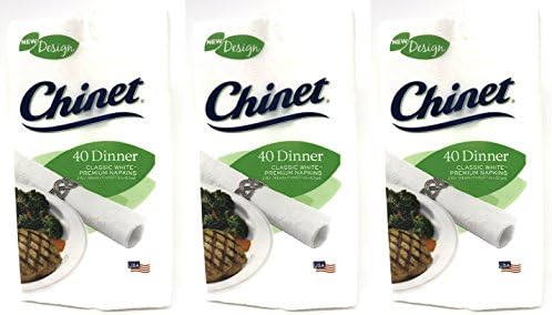 Servilletas de Cena Premium Chinet Clásicas Blancas, 2 Capas, 40 Piezas (Paquete de 3) - imagen 1