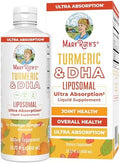 MARYRUTH'S Organics | Suplemento Líquido de Cúrcuma Liposomal y DHA | Curcumina, Aceite de Jengibre, DHA de Algas y Vitamina E | 15.22 oz - imagen 1