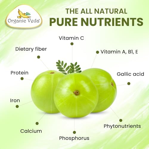Cápsulas de Amla Orgánica Veda - 1500mg, 300 Cápsulas - Suplemento Natural de Vitamina C con Antioxidantes para Inmunidad, Piel Radiante y - imagen 3
