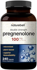 NatureBell Pregnenolona 100mg, 240 Cápsulas | 99% Pureza, Grado Micronizado para Mayor Absorción, Suplemento Natural para la Salud Cerebral e - imagen 1